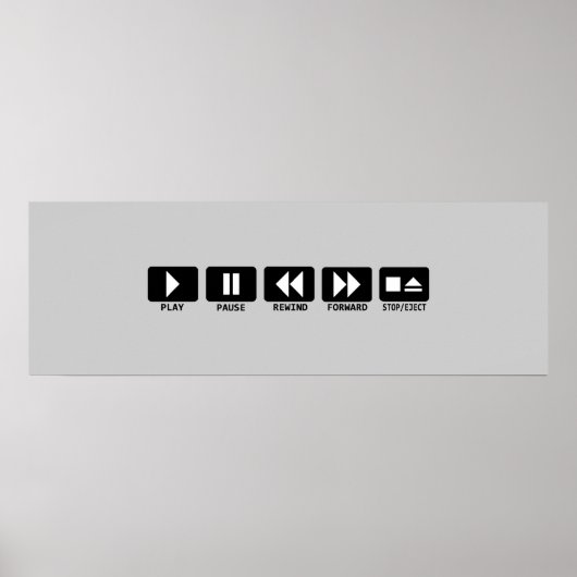 play.pause.rewind.forward.stop poster (Voorkant)