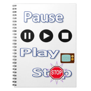 Play Pauze Stop Notitieboek