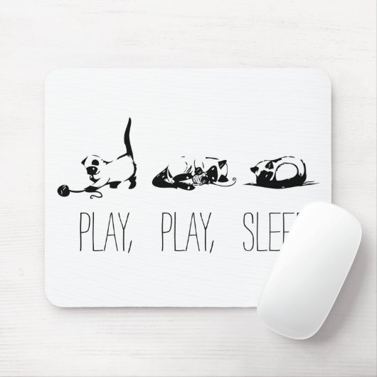 Play, Play, Sleep Mousepad Muismat (Met muis)