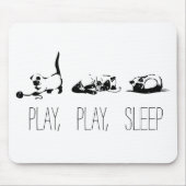 Play, Play, Sleep Mousepad Muismat (Voorkant)