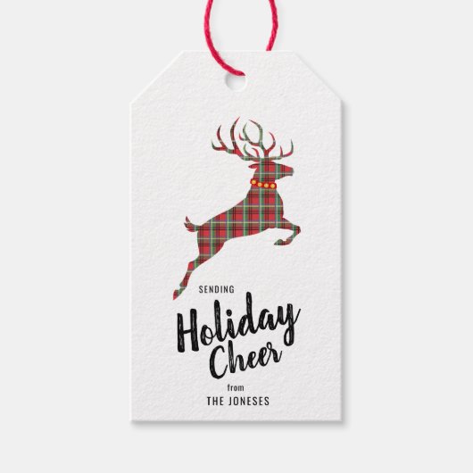 Play Reindeer Holiday Cheer Cadeaulabel (Voorkant)