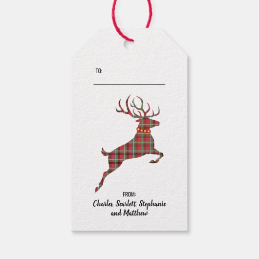 Play Reindeer Holiday Cheer Cadeaulabel (Achterkant)