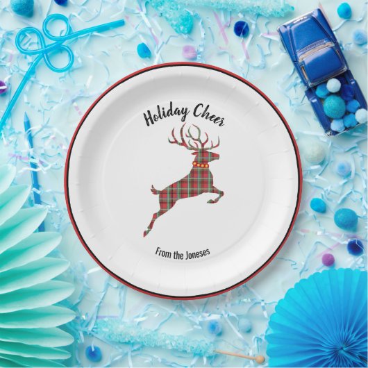 Play Reindeer Holiday Cheer Papieren Bordje (Feest)