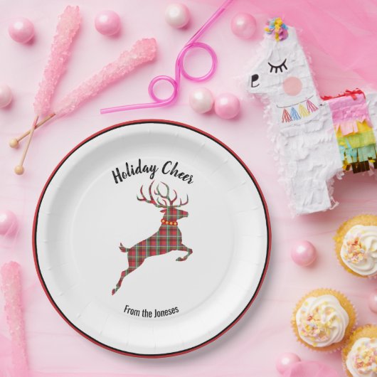 Play Reindeer Holiday Cheer Papieren Bordje (Feest)