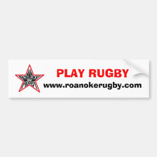 Play Rugby Bumber Sicker Bumpersticker