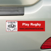 Play Rugby - Gepersonaliseerd Bumpersticker (Op auto)