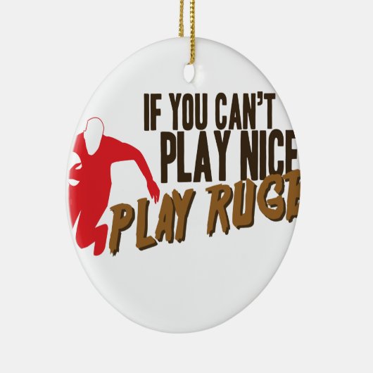 Play Rugby Keramisch Ornament (Rechts)