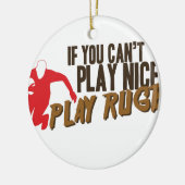 Play Rugby Keramisch Ornament (Links)