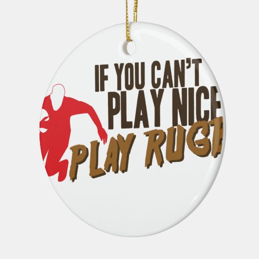 Play Rugby Keramisch Ornament (Links)