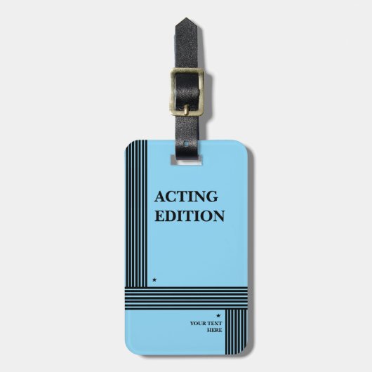 Play Script-stijl van de Acting Edition Bagagelabel (Voorkant verticaal)