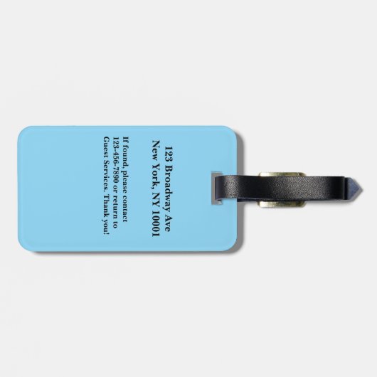 Play Script-stijl van de Acting Edition Bagagelabel (Achterkant horizontaal)