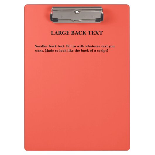 Play Script-stijl van de Acting Edition Klembord (Voorkant)