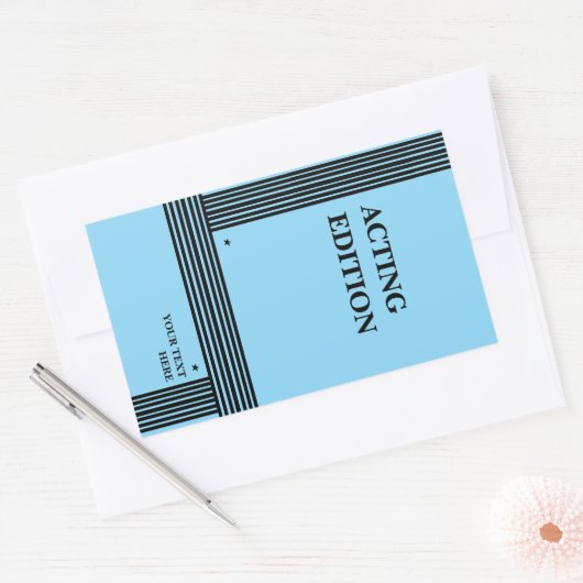 Play Script-stijl van de Acting Edition Rechthoekige Sticker (Envelop)