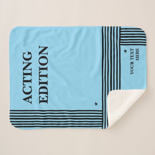 Play Script-stijl van de Acting Edition Sherpa Deken (Voorkant (horizontaal))