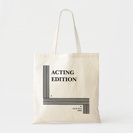 Play Script-stijl van de Acting Edition Tote Bag (Voorkant)