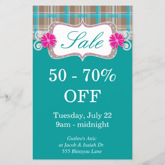 Play Spring Sale Flyer Daisy Flowers (Achterkant)