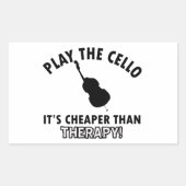 Play thecello rechthoekige sticker (Voorkant)