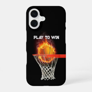 PLAY TO WIN Basketbal Sport Cadeaus iPhone 16 Hoesje