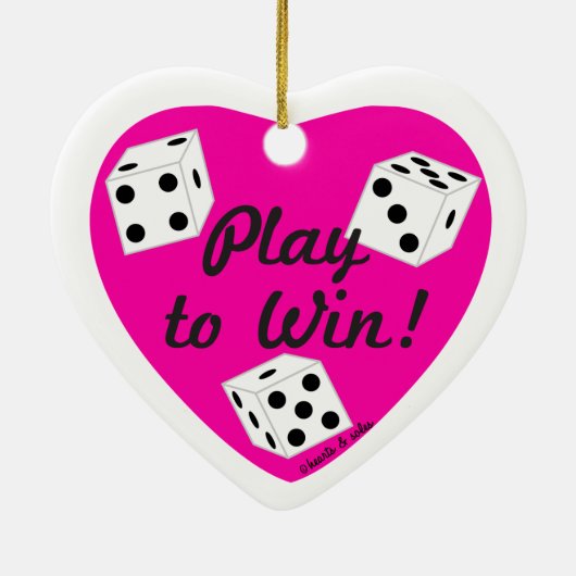 Play to Win Heart Ornament (Achterkant)