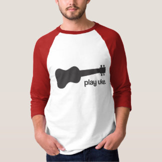 "Play uke"-ontwerp T-shirt