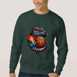 Play With Heart Basketbal Motiverende Heren Sweate Trui