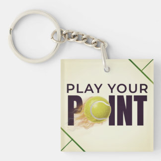 Play Your Point Tennis Kunst Sleutelhanger