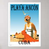 Playa Ancon Cuba  jaren 20 Poster (Voorkant)