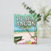 Playa Ancón Trinidad reisposter Briefkaart (Staand voorkant)