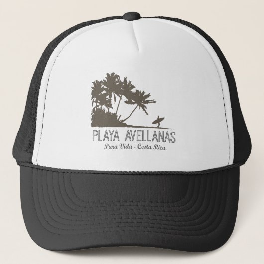 Playa Avellanas Costa Rica Surfing Surfer Trucker Pet (Voorkant)