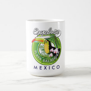 Playa Balandra Mexico retro logo Koffiemok