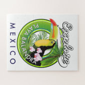 Playa Balandra Mexico retro logo Legpuzzel (Horizontaal)