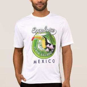 Playa Balandra Mexico retro logo T-Shirt