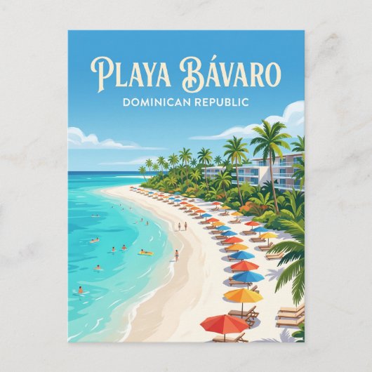 Playa Bávaro Dominicaanse Republiek Briefkaart (Voorkant)