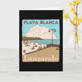 Playa Blanca Lanzarote Canarisch eiland Strand Spa Kaart (Gele Bloem)