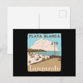 Playa Blanca Lanzarote Canary Island Beach Spanje Briefkaart (Voorkant / Achterkant)