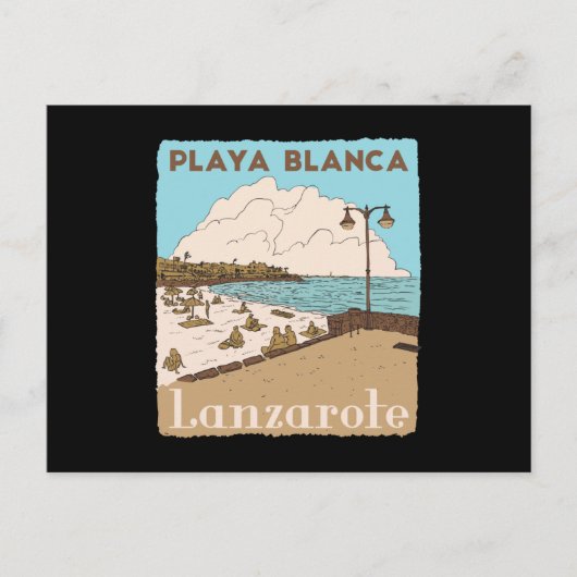 Playa Blanca Lanzarote Canary Island Beach Spanje Briefkaart (Voorkant)