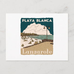 Playa Blanca Lanzarote Island Spain Revel Gift Briefkaart