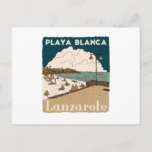 Playa Blanca Lanzarote Island Spain Revel Gift Briefkaart (Voorkant)