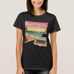 Playa Conchal Retro Beach Vakantie Souvenir Costa T-shirt