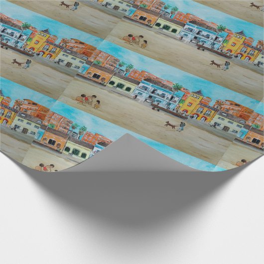 Playa de la Malvarrosa Painting by Alfred Fox Cadeaupapier (Hoek)