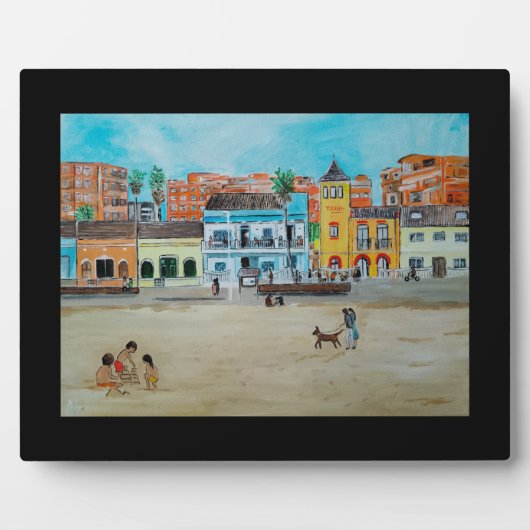 Playa de la Malvarrosa Painting by Alfred Fox Fotoplaat (Voorkant)
