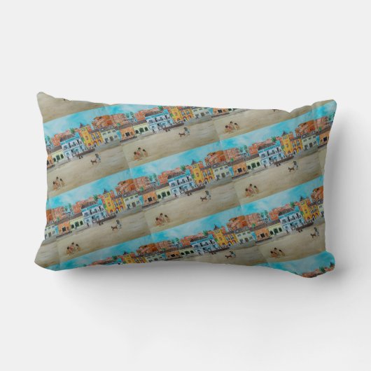 Playa de la Malvarrosa Painting by Alfred Fox Kussen (Achterkant)