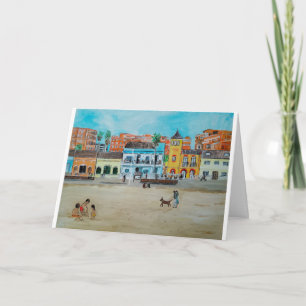 Playa de la Malvarrosa schilderij van Alfred Fox Kaart