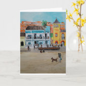 Playa de la Malvarrosa schilderij van Alfred Fox Kaart (Gele Bloem)