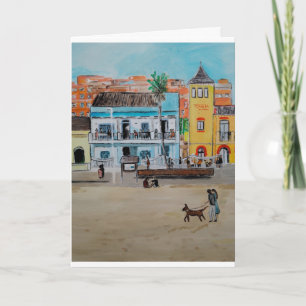 Playa de la Malvarrosa schilderij van Alfred Fox Kaart