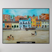 Playa de la Malvarrosa schilderij van Alfred Fox Poster (Voorkant)