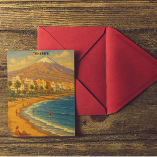 Playa de las Américas, Tenerife Vintage Reizen Briefkaart