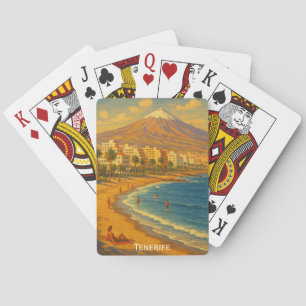 Playa de las Américas, Tenerife Vintage Reizen Pokerkaarten