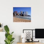 Playa de Levante de Benidorm, España Poster (Thuiskantoor)