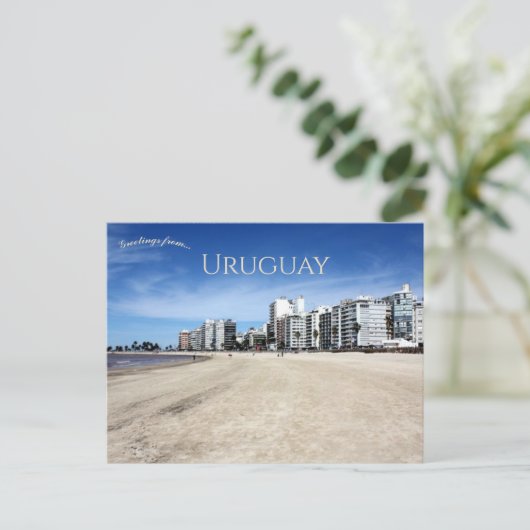 Playa de Pocitos, Montevideo, Uruguay Briefkaart (Staand voorkant)